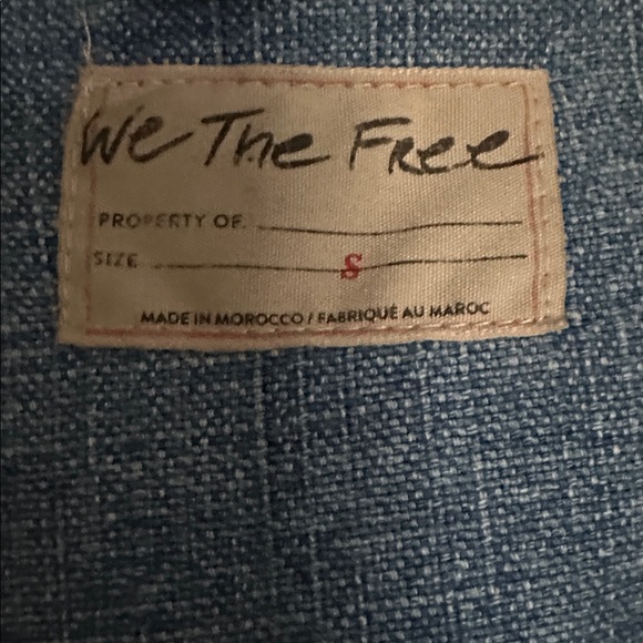 WE THE FREE/FREE PEOPLE CASEY DENIM PULLOVER HOODIE SIZE S NWOT - Picture 6 of 6
